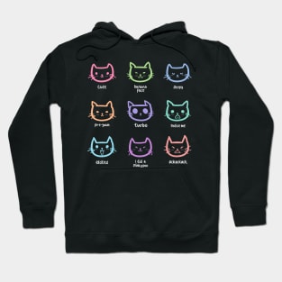 Silly Cat Faces Hoodie